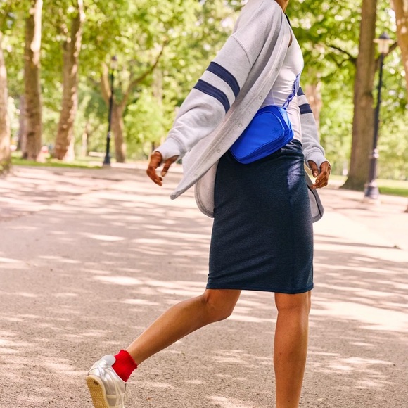 OFFLINE By Aerie The Hugger Midi Skirt XS navy blue - Picture 3 of 6